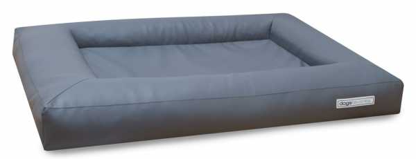 Kunstleder Hundebett Cube grau