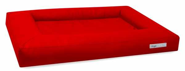 Kunstleder Hundebett Cube rot