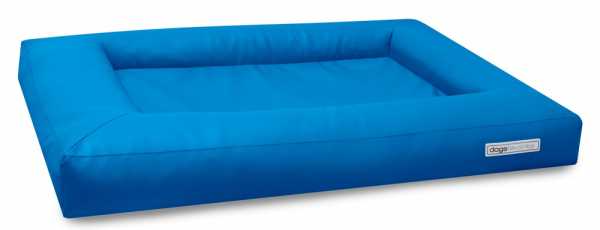 Kunstleder Hundebett Cube blau