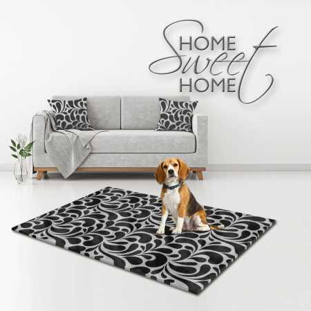 PET ISOFLOOR SX EXKLUSIV Floral schwarz / grau